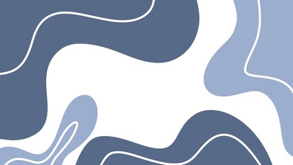 An abstract background featuring fluid wavy shapes and lines in monochromatic shades of blue and white. Perfect for modern designs and digital projects.  
