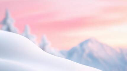 Inspirational New Year quotes background with a serene sunrise over snowy mountains, soft pastel colors, and motivational text overlay in elegant fonts