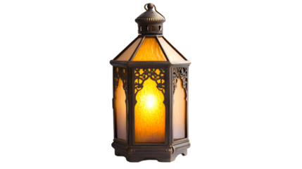 a lantern with intricate glass panels radiating png transparant background