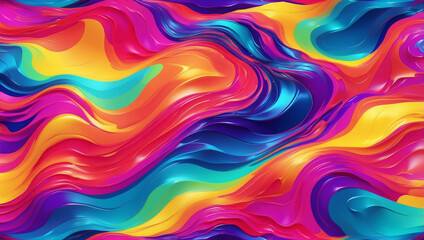 Obraz premium Holographic Fluid Background: A Stunning Display of Iridescent Colors