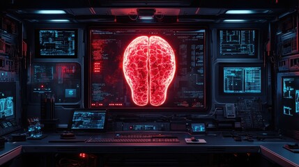 Photograph of a biometric scanner showing  Access Denied  as a representation of secure systems focus on the scanner in a secure lab