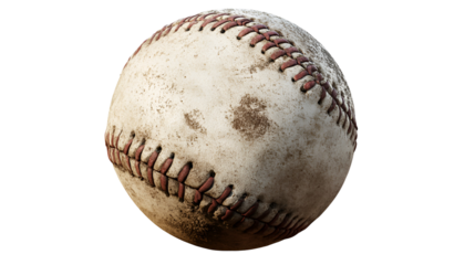 Vintage Baseball Ball With Stitching