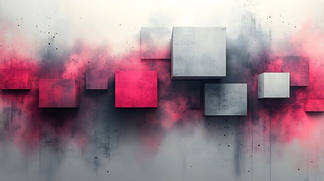 Sleek Facebook cover template featuring an abstract geometric pattern with bold text and image placeholders isolated on a transparent background for lifestyle bloggers