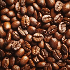 Fototapeta premium Seamless pattern with hand drawn coffee beans. Coffee beans pattern.