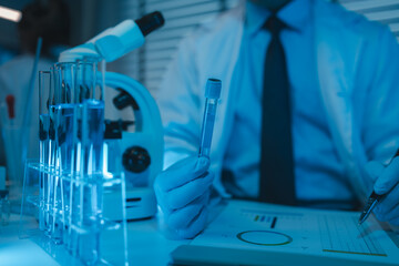 researchers working in the clinical laboratory, scientists working in the lab, science, chemists...