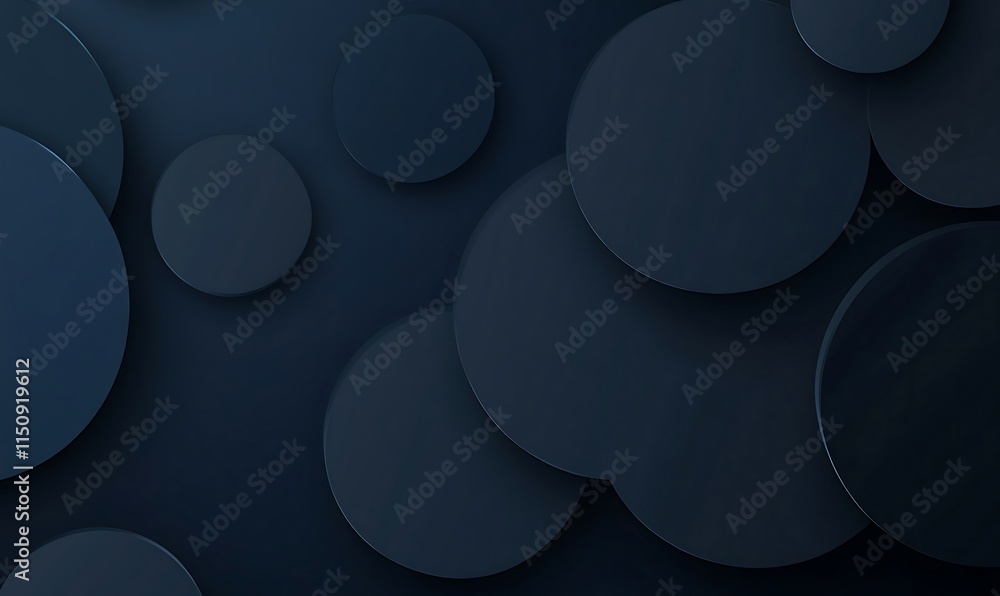 Poster a minimalistic, dark background with a soft gradient blending from deep midnight blue at the top to 