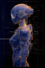 Female Humanoid Robot Scan