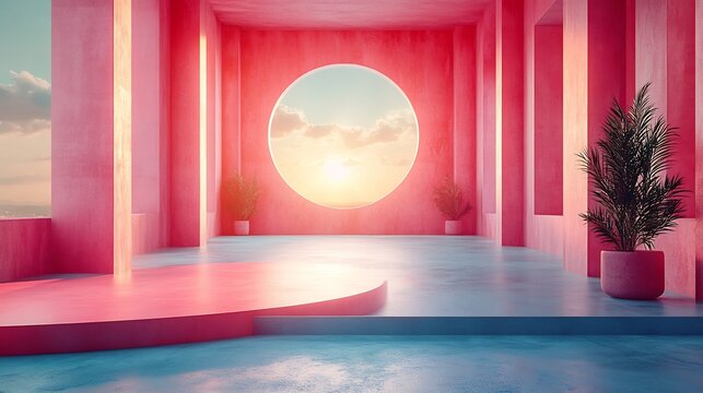 Sleek Instagram story template with floating shapes and bold text isolated on a transparent background for fashion influencers