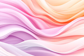 A pink and orange wave pattern with a white background. The colors are bright and vibrant, giving the impression of a lively and energetic atmosphere. The wave pattern suggests movement and fluidity