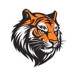 Obraz premium Tiger Head Logo Design. Vector Illustration of a Tiger's Head.