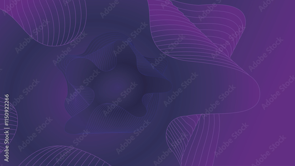 Poster abstract purple background with lines