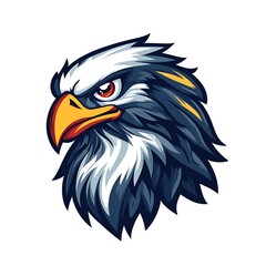 Eagle Head Mascot Logo. Powerful and Majestic Animal Design.