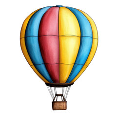Fototapeta premium Colorful Hot Air Balloon Illustration | Whimsical illustrations