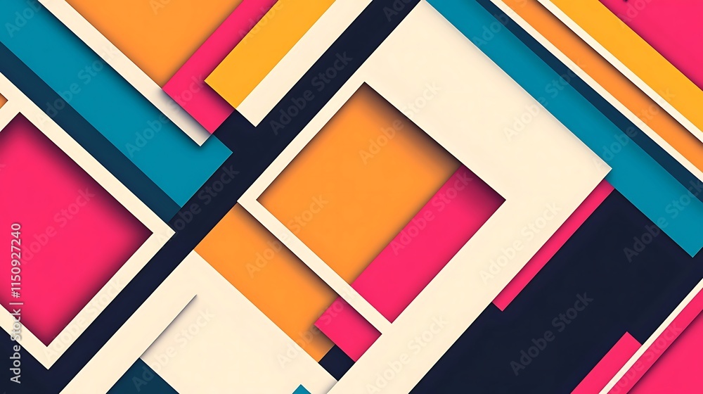 Aufkleber simple frame geometric pattern elegant flat surface not-solid
