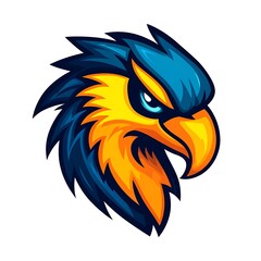 Obraz premium Aggressive Eagle Mascot Logo. Powerful Raptor Head Graphic Design.