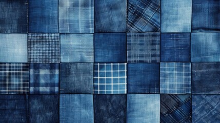 Blue Denim Patchwork: A Textile Symphony