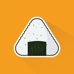 Illustration of Onigiri in Flat Design
