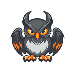 Fototapeta premium Cartoon Owl Mascot, Halloween Graphic Design