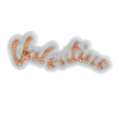 valentine lettering 3d