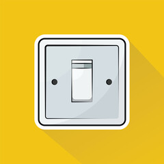 Illustration of Light Switch in Flat Design