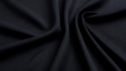 Fototapeta premium Black textured fabric with a subtle woven grid pattern, suitable for backgrounds, design elements, and textile concepts in creative projects