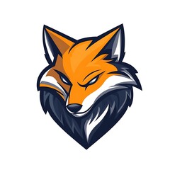Obraz premium Aggressive Fox Mascot Logo. Sporty Animal Head Design.