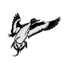 pintail duck hunting illustration logo vector image t shirt