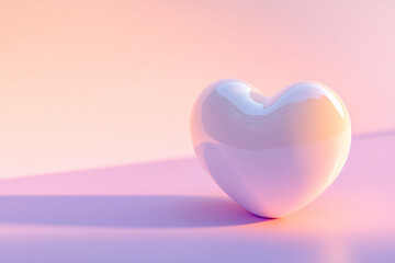 soft pink heart shape on gradient background evokes warmth and love
