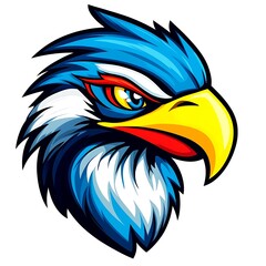 Obraz premium Aggressive Eagle Head Mascot. Powerful, Bold, and Sporty Design.