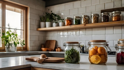 eco-friendly kitchen scene