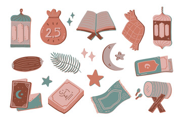 Cute Ramadan Element Illustration Collection