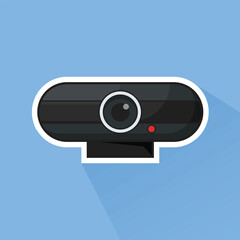 Illustration of Webcam in Flat Design