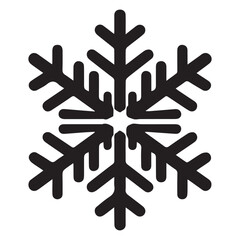 Unique Snowflake Silhouette Vector for Holiday Themes