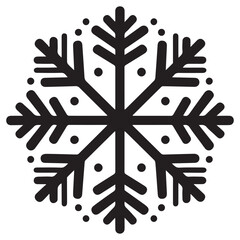 Unique Snowflake Silhouette Vector for Holiday Themes