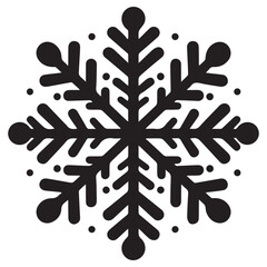 Unique Snowflake Silhouette Vector for Holiday Themes