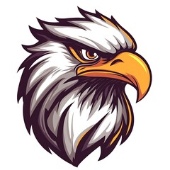 Obraz premium Bald Eagle Head Graphic Design. Powerful and Majestic.