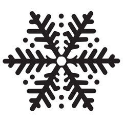 Unique Snowflake Silhouette Vector for Holiday Themes