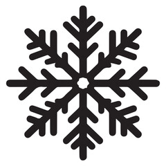 Unique Snowflake Silhouette Vector for Holiday Themes