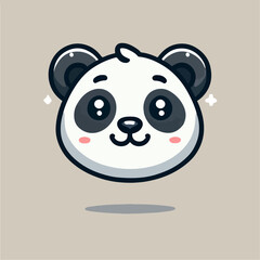 Illustration of a panda with a smile