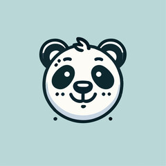 panda head illustration