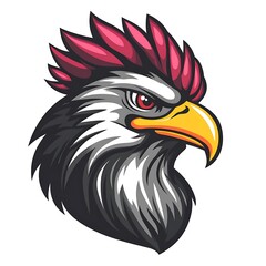 Obraz premium Eagle Head Graphic Design. Powerful Bird Illustration.