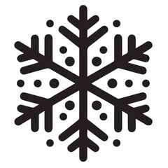 Unique Snowflake Silhouette Vector for Holiday Themes