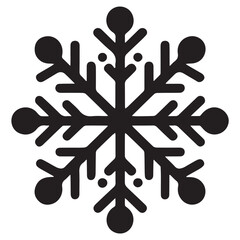 Unique Snowflake Silhouette Vector for Holiday Themes