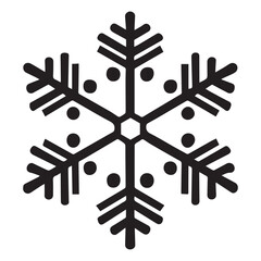 Unique Snowflake Silhouette Vector for Holiday Themes