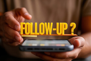 Follow-Up Reminder with Mobile Phone in Office Setting