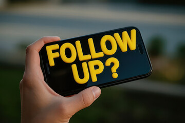 Follow-Up Reminder with Mobile Phone in Office Setting