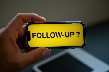 Follow-Up Reminder with Mobile Phone in Office Setting