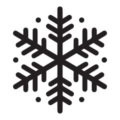 Unique Snowflake Silhouette Vector for Holiday Themes