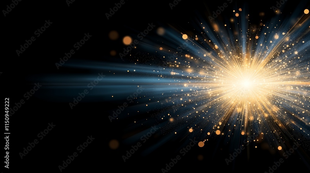 Aufkleber dazzling explosion of light and sparks creating a radiant dynamic spectacle of energy illumination