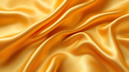 Fototapeta premium Luxury Glistening Fabric Wallpaper with Wrinkles and Folds. Gold, Smooth Wedding Background. Generative AI.